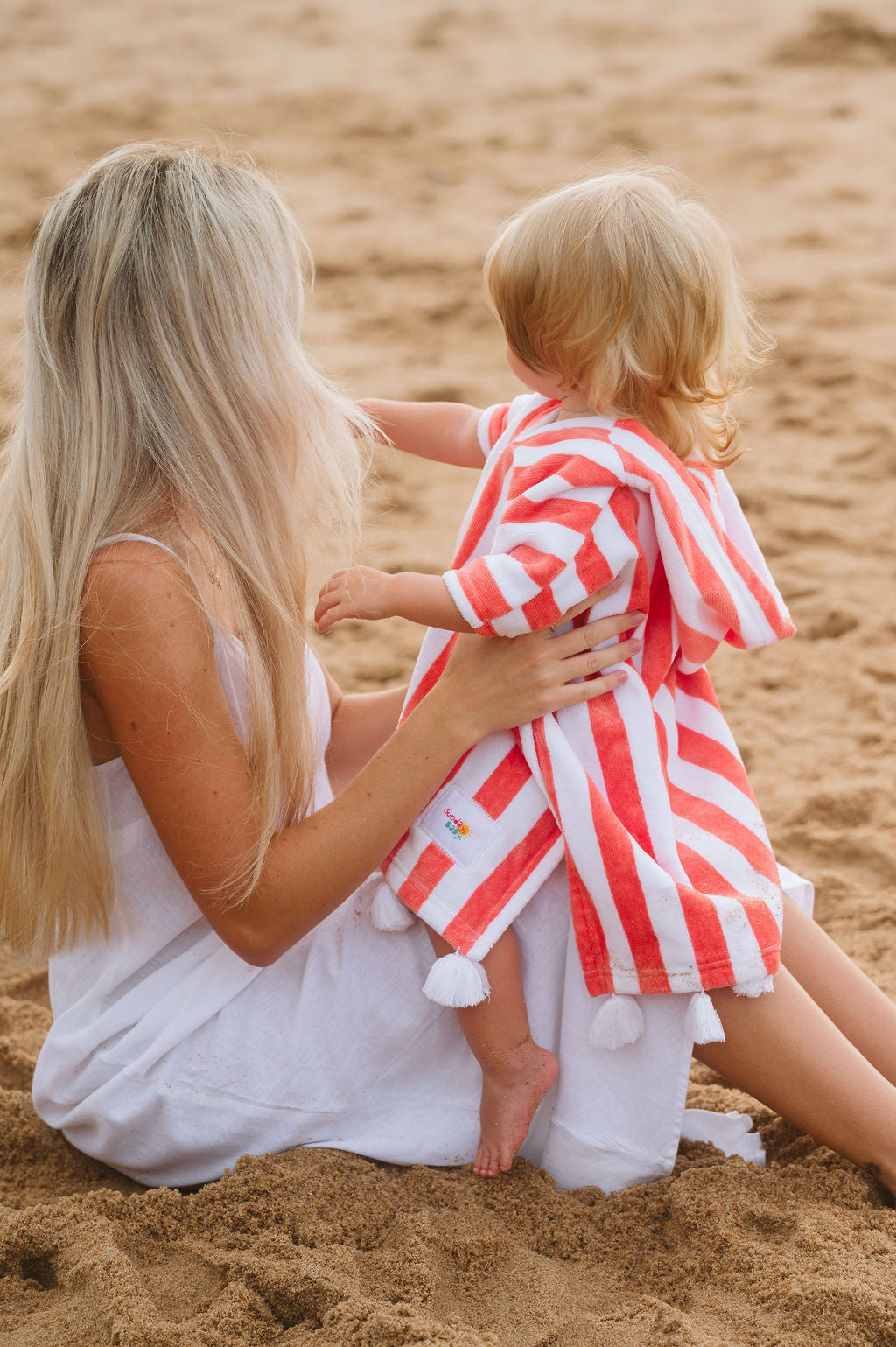 Sunday Baby Poncho - Corail